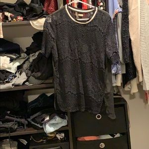 Black lace shirt